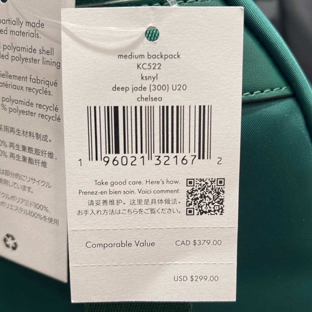 Kate Spade Chelsea Medium Backpack 
COLOR: Deep Jade 
NWT - Picture 7 of 16